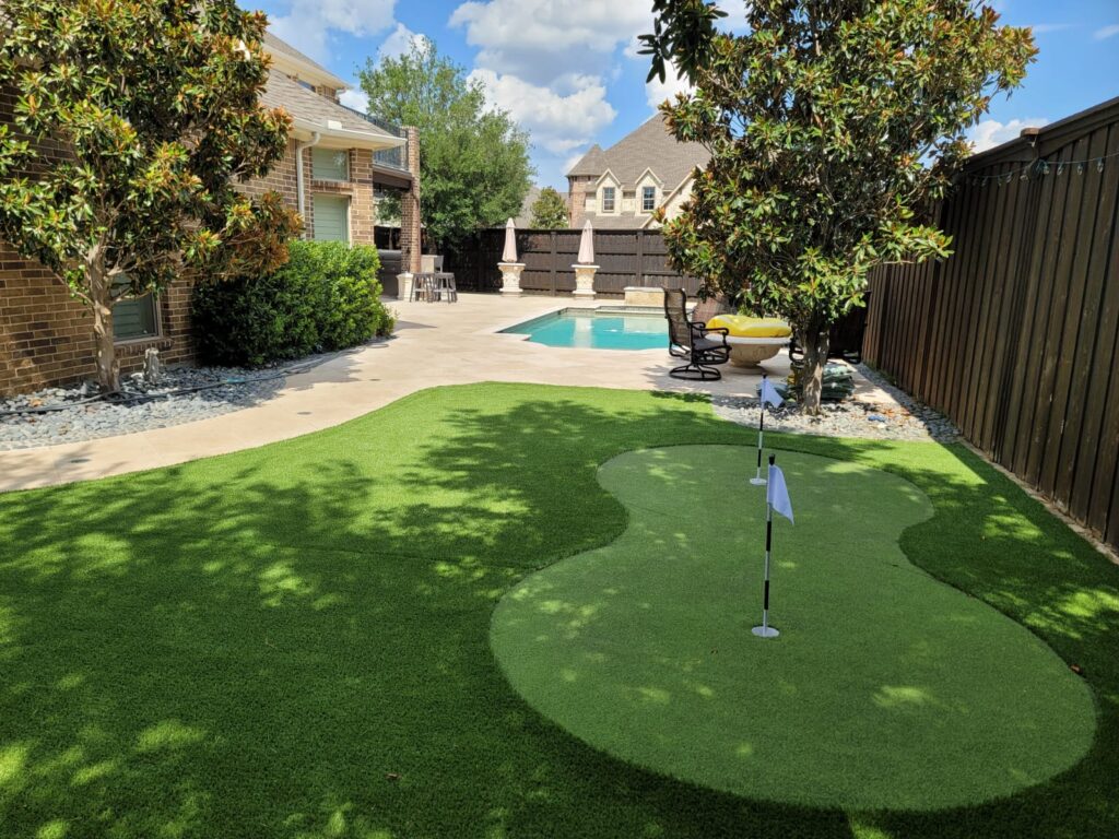 Residential landscape with stone edging