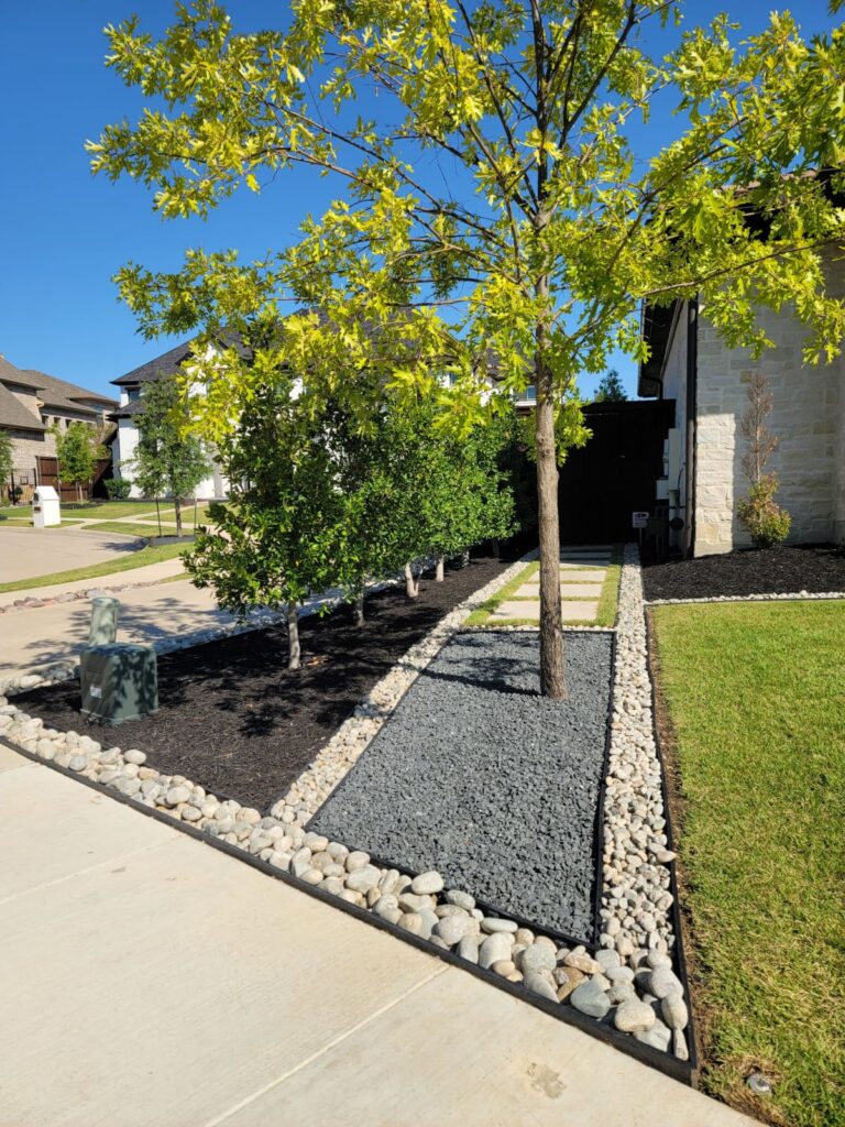 Pool-side landscape with artificial turf