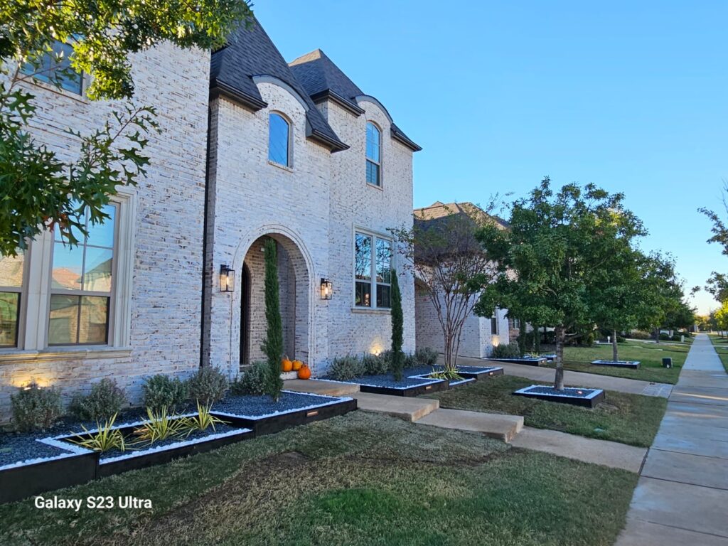 Finished lawn and landscape renovation